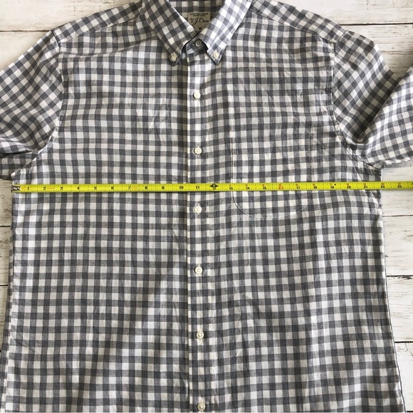 J.CREW Classic Men’s Grey/White Plaid Long Sleeve Casual Button Down Shirt Sz M - Picture 8 of 13